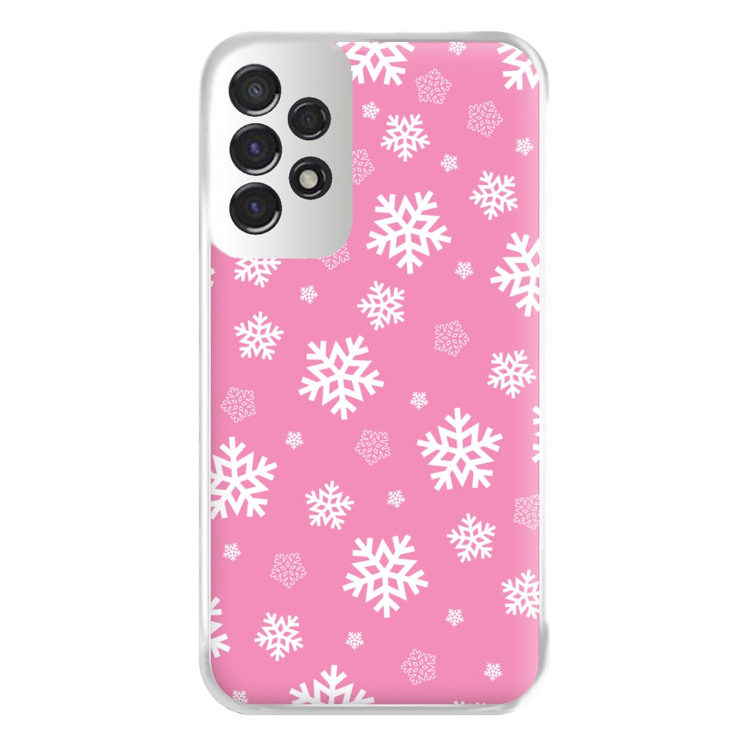 Snow Pink Pattern Phone Case for Galaxy A53