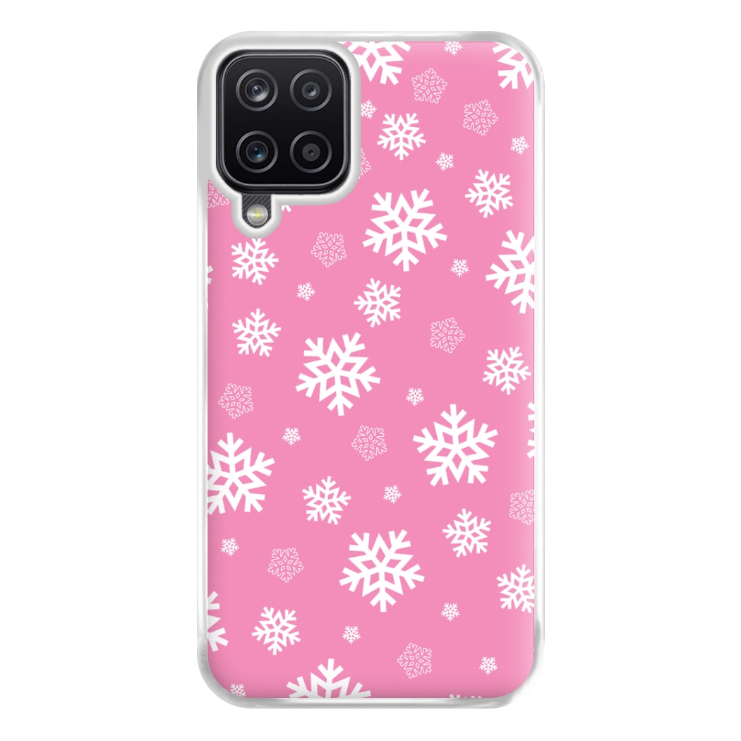 Snow Pink Pattern Phone Case for Galaxy A12