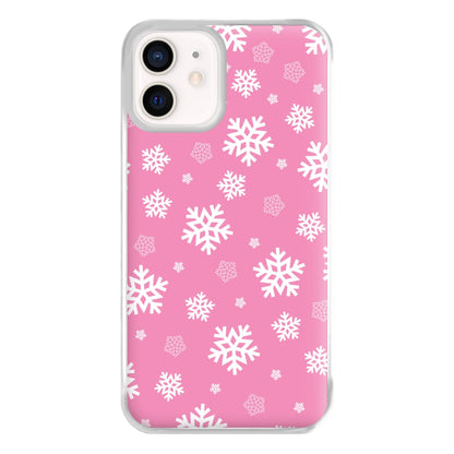 Snow Pink Pattern Phone Case for iPhone 12 Mini