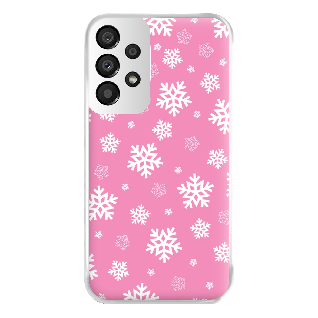 Snow Pink Pattern Phone Case for Galaxy A33