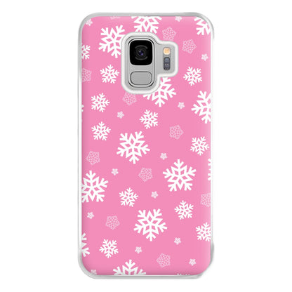 Snow Pink Pattern Phone Case for Galaxy S9 Plus