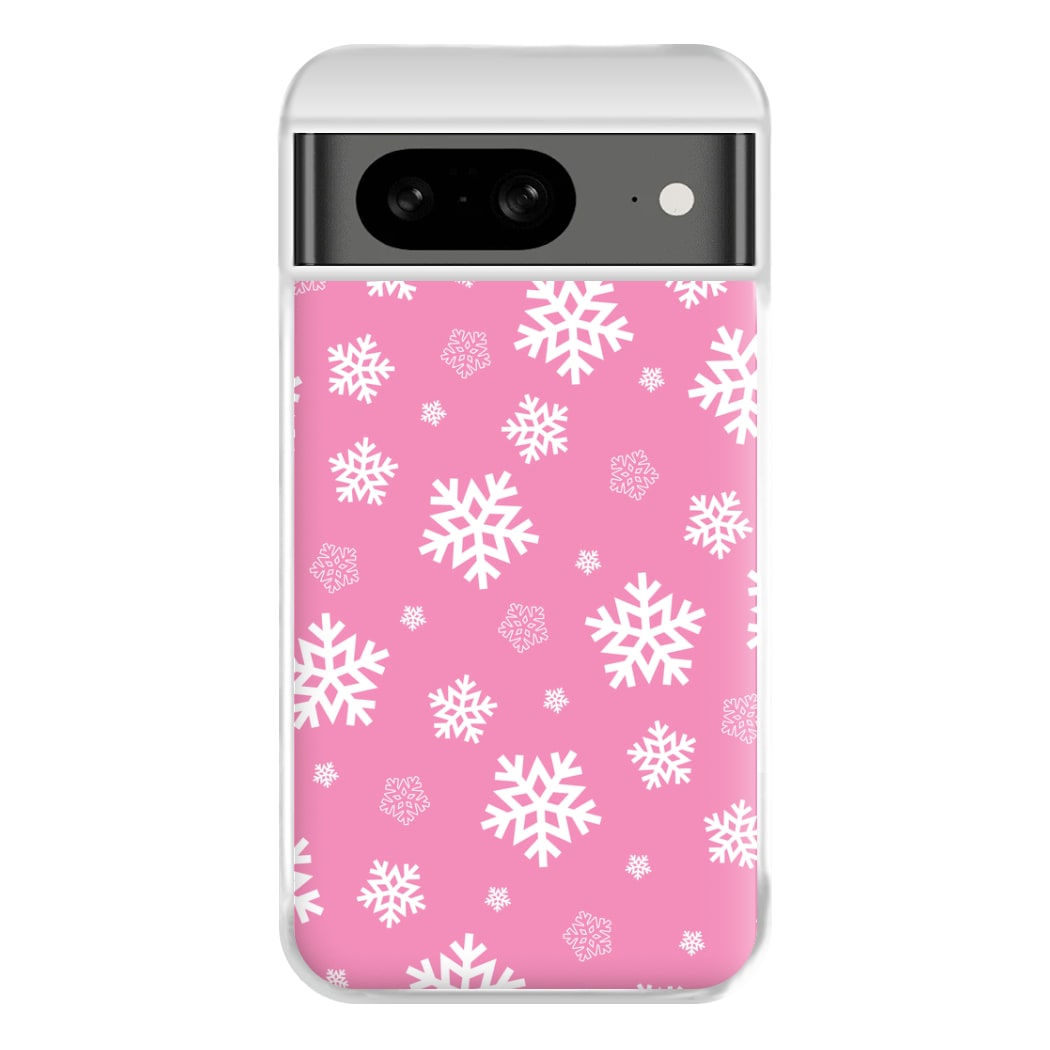 Snow Pink Pattern Phone Case for Google Pixel 8