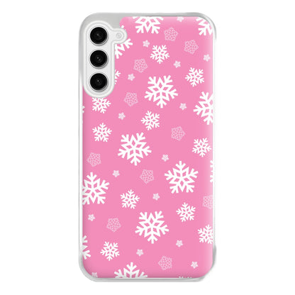 Snow Pink Pattern Phone Case for Galaxy S23FE