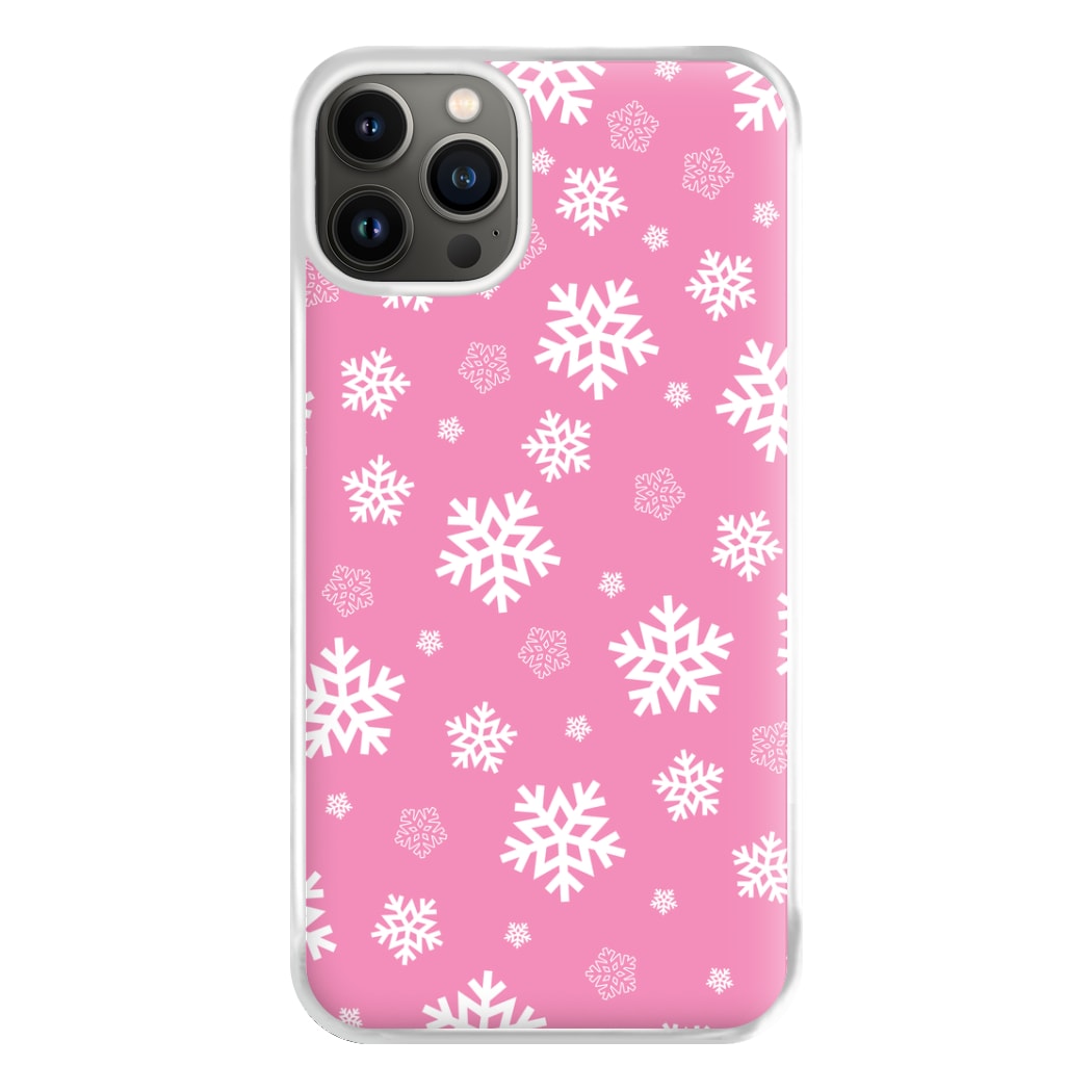 Snow Pink Pattern Phone Case for iPhone 13