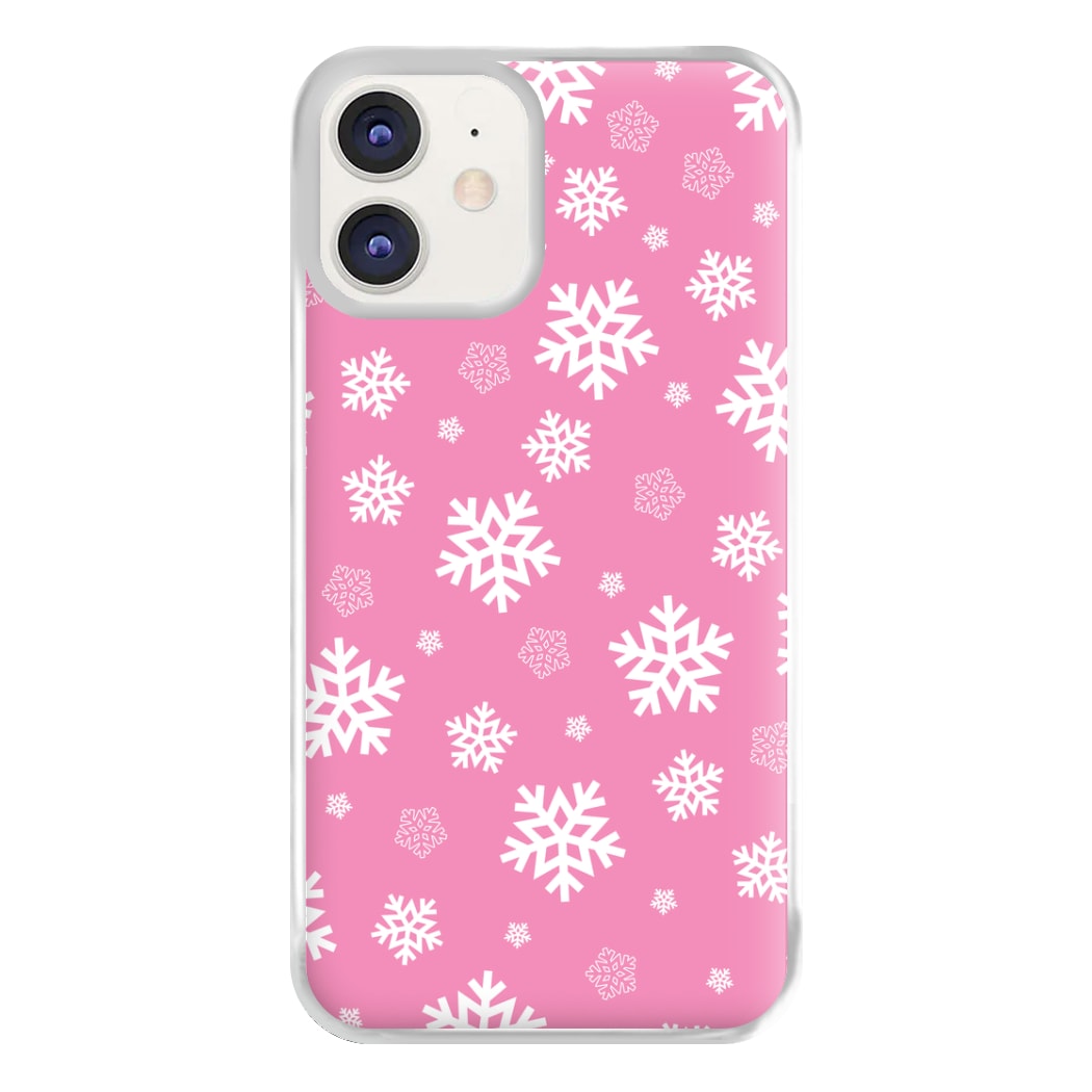 Snow Pink Pattern Phone Case for iPhone 12 / 12 Pro