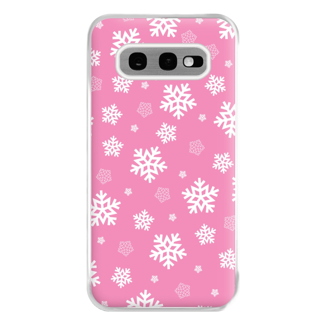 Snow Pink Pattern Phone Case for Galaxy S10e