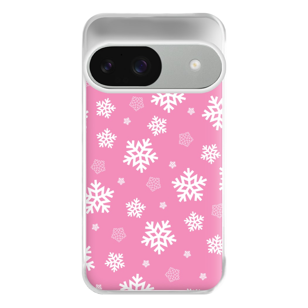 Snow Pink Pattern Phone Case for Google Pixel 9 / 9 Pro