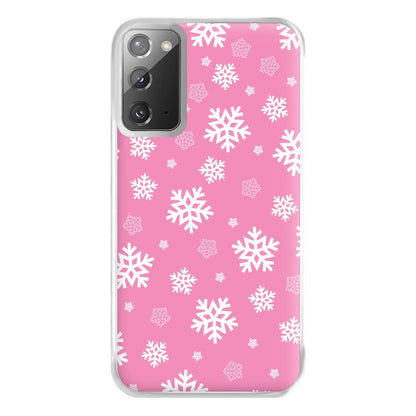 Snow Pink Pattern Phone Case for Galaxy Note 20 Ultra