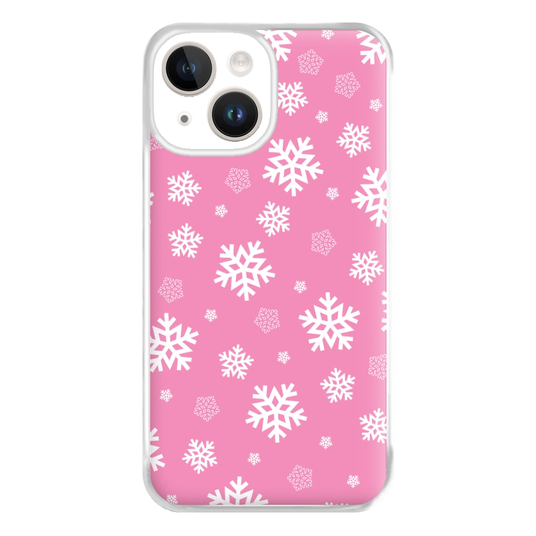 Snow Pink Pattern Phone Case for iPhone 14