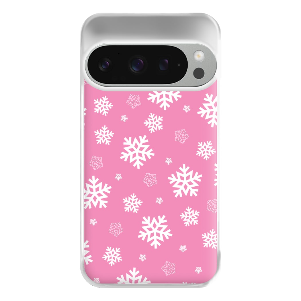 Snow Pink Pattern Phone Case for Google Pixel 9 Pro XL