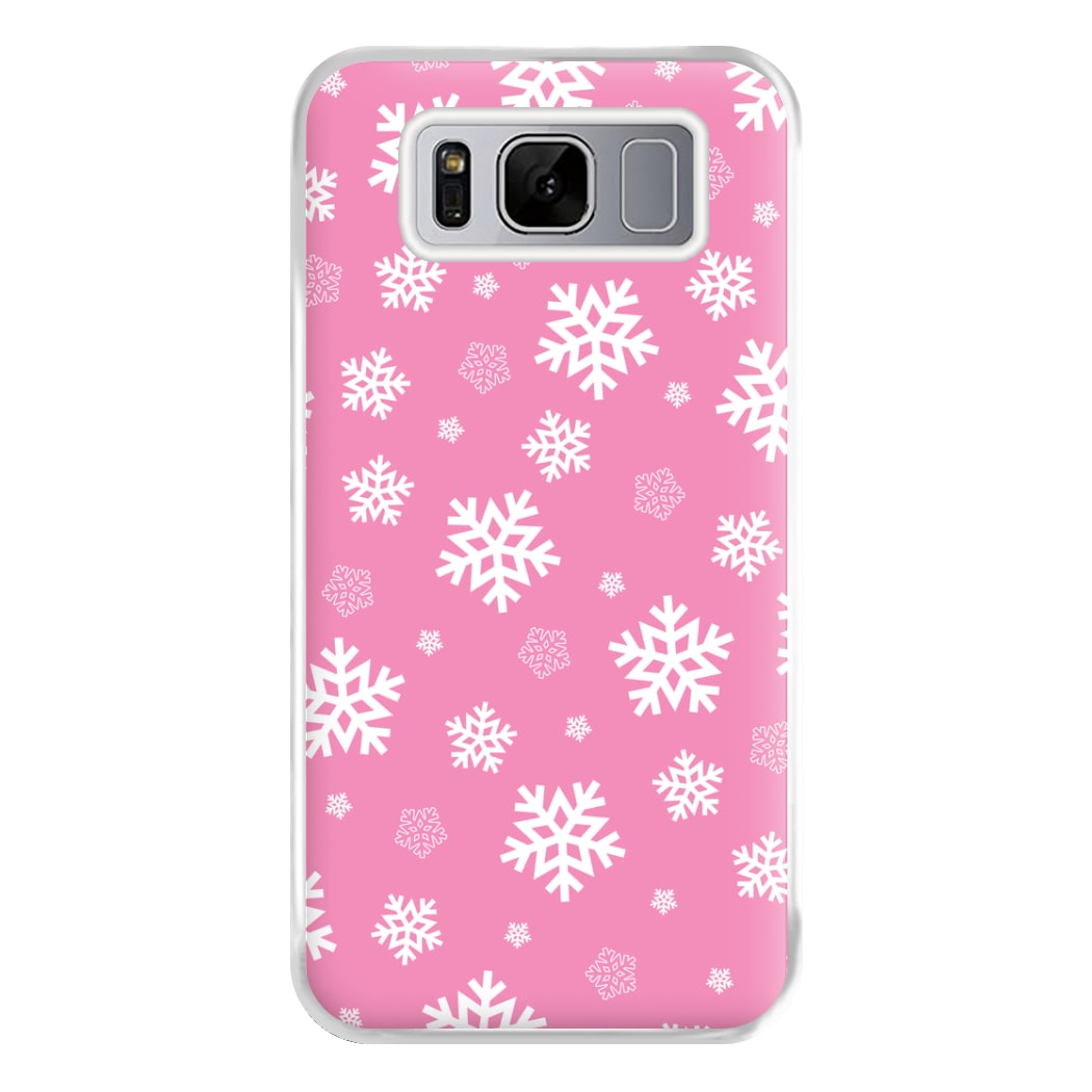 Snow Pink Pattern Phone Case for Galaxy S8 Plus