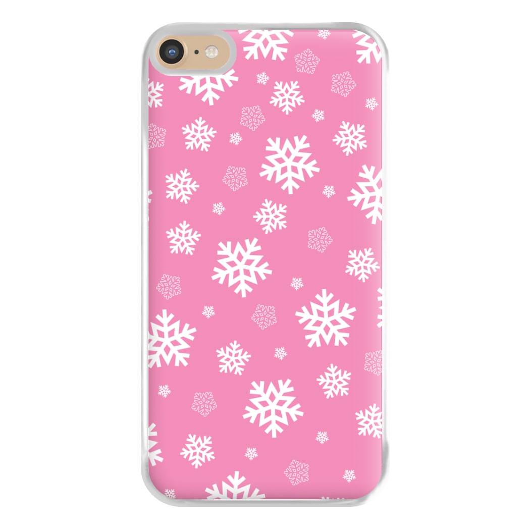 Snow Pink Pattern Phone Case for iPhone 6 Plus / 7 Plus / 8 Plus