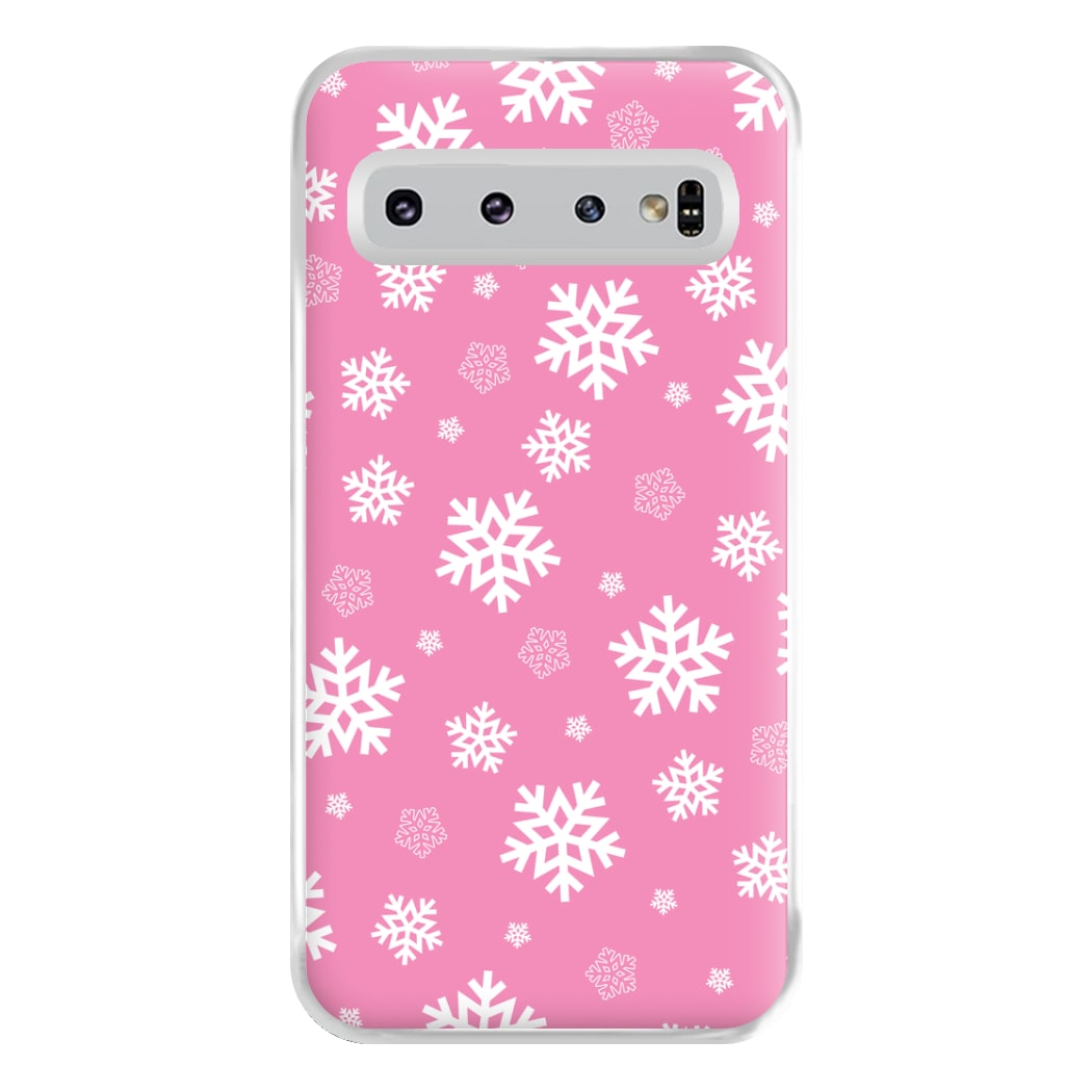 Snow Pink Pattern Phone Case for Galaxy S10 Plus