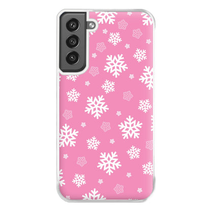 Snow Pink Pattern Phone Case for Galaxy S21FE