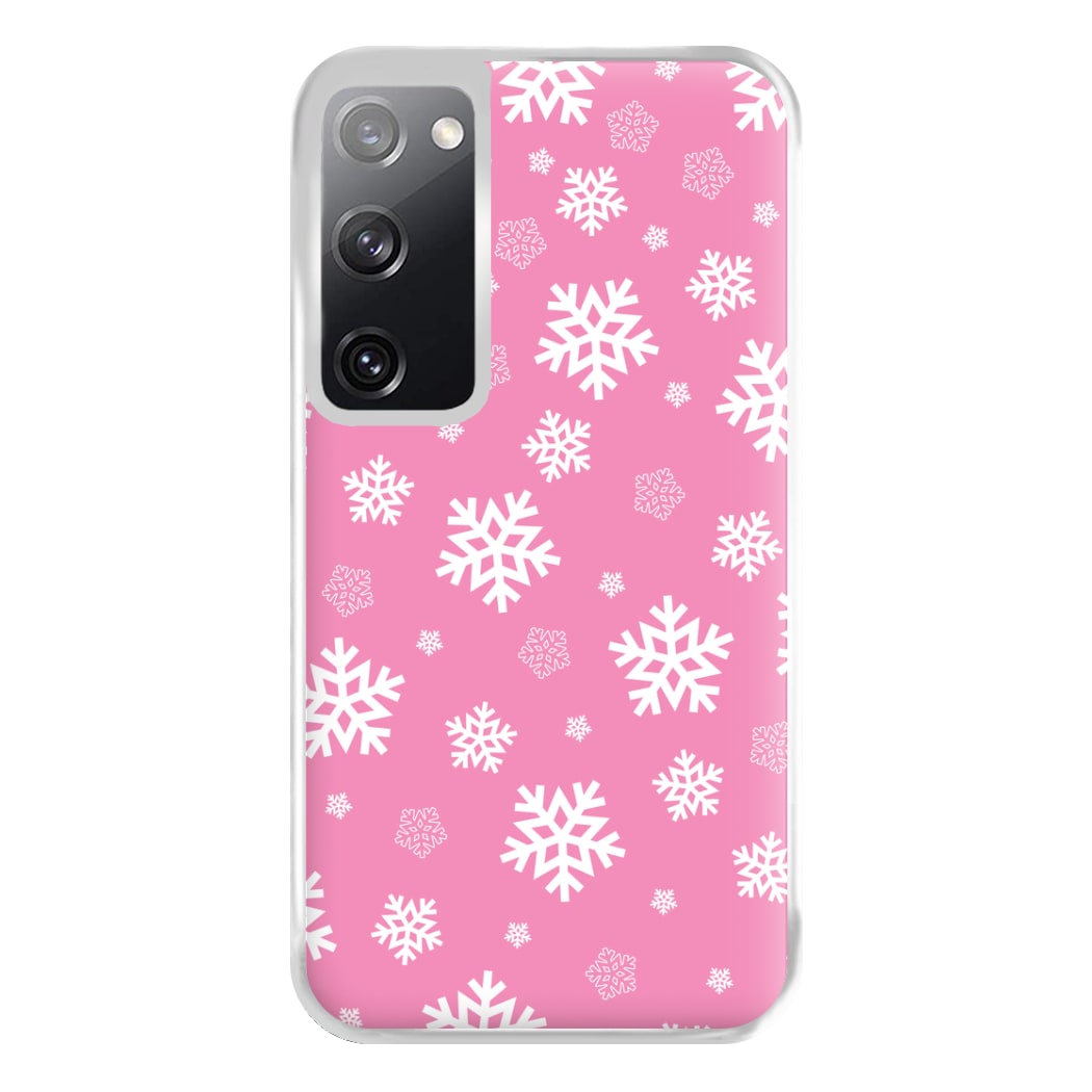 Snow Pink Pattern Phone Case for Galaxy S20