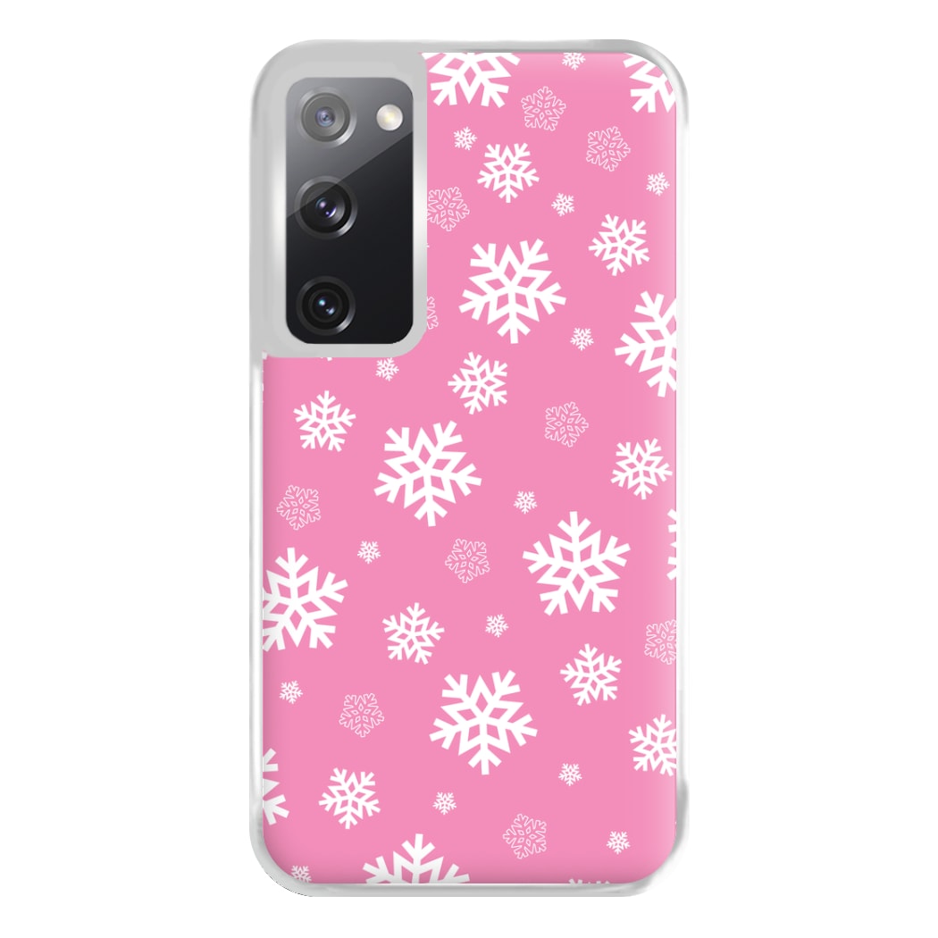 Snow Pink Pattern Phone Case for Galaxy S20FE