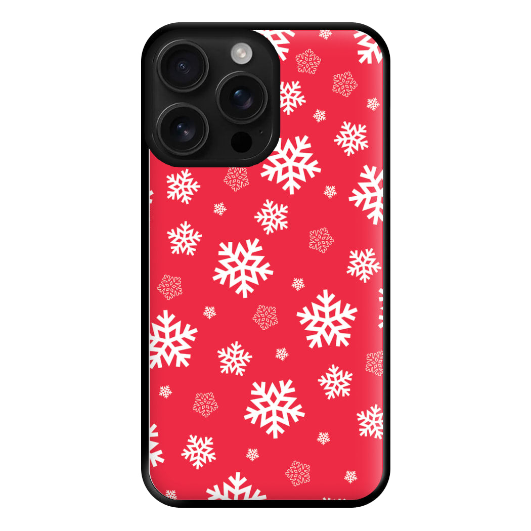 Red Snow Pattern Phone Case