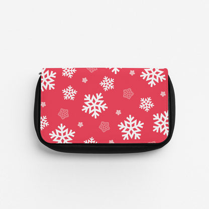 Red Snow Pattern Pencil Case