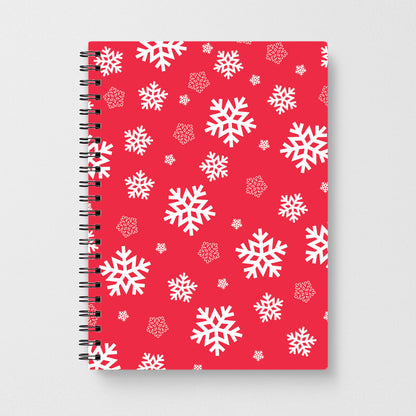 Red Snow Pattern Notebook