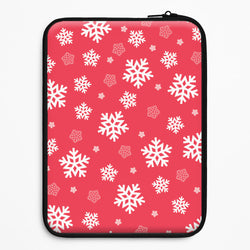 Red Snow Pattern Universal Laptop Sleeve