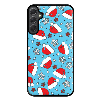 Blue Snow Pattern Phone Case for Galaxy A14