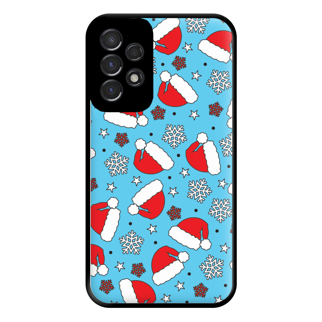 Blue Snow Pattern Phone Case for Galaxy A53