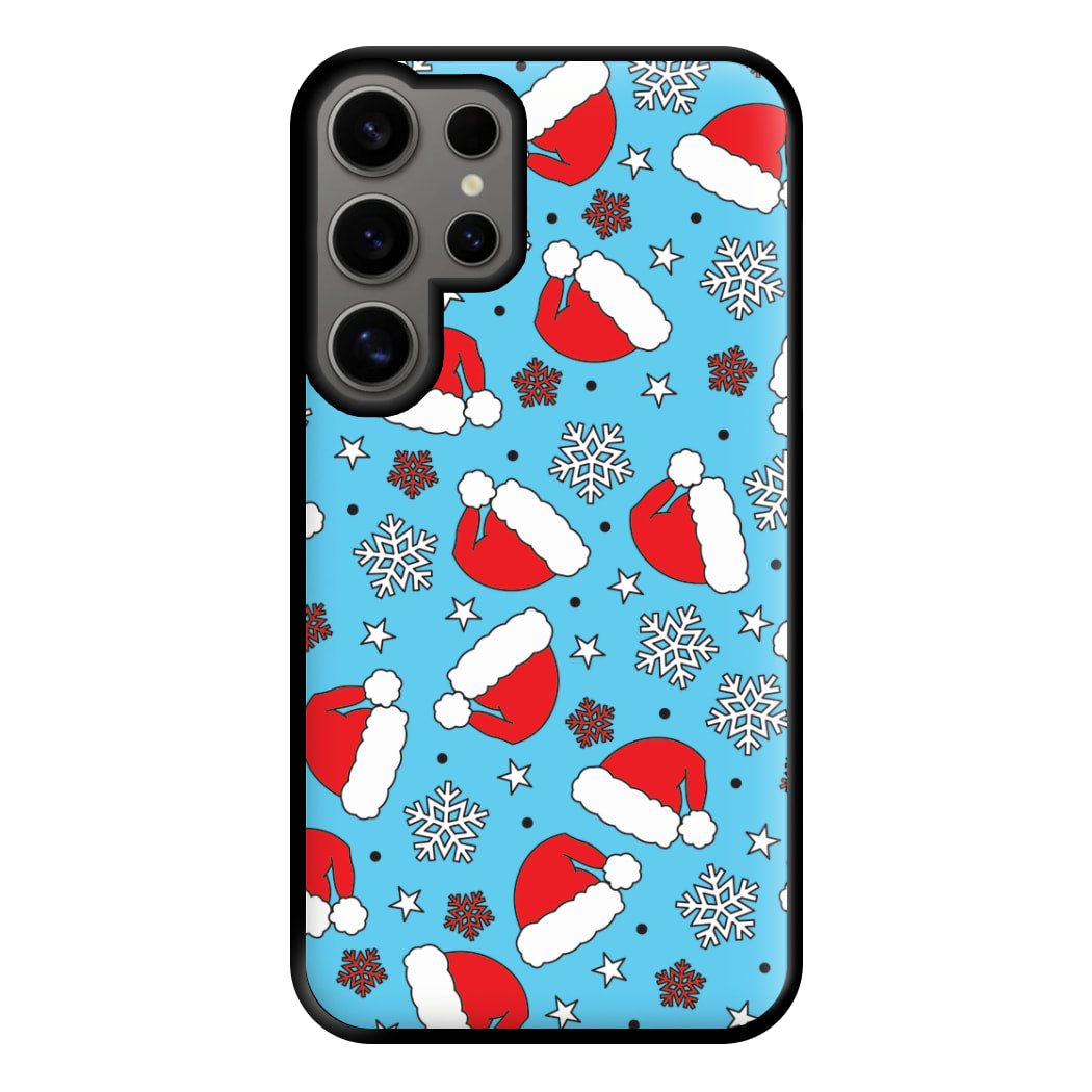 Blue Snow Pattern Phone Case for Galaxy S24 Ultra