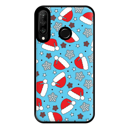 Blue Snow Pattern Phone Case for Huawei P30 Lite