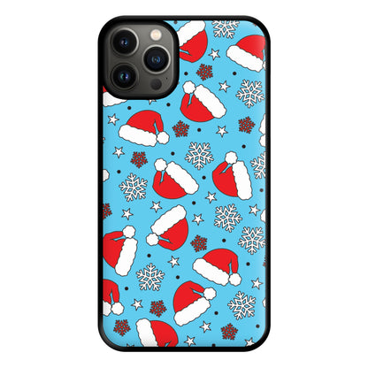 Blue Snow Pattern Phone Case for iPhone 13