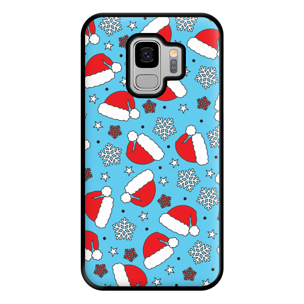 Blue Snow Pattern Phone Case for Galaxy S9 Plus