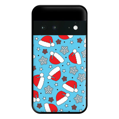 Blue Snow Pattern Phone Case for Google Pixel 6a