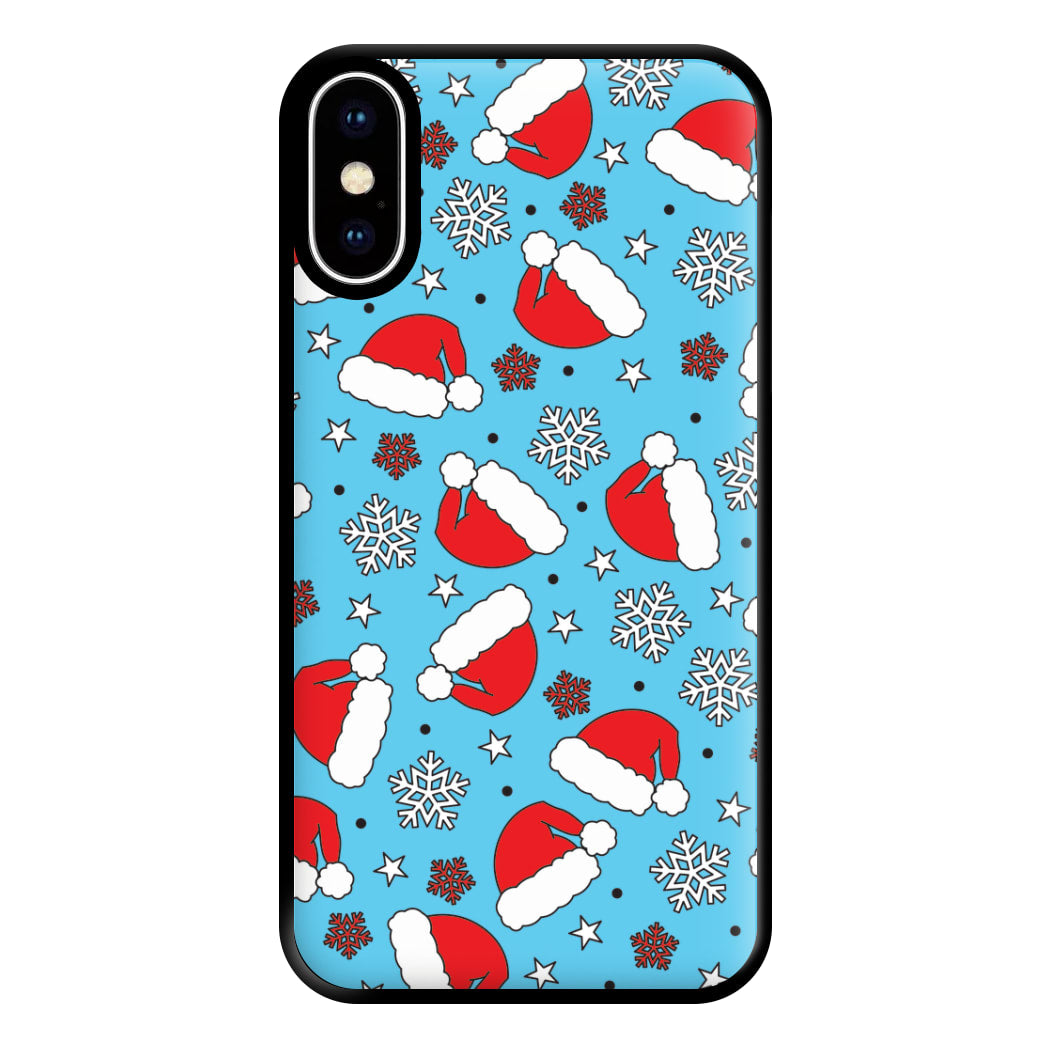 Blue Snow Pattern Phone Case for iPhone XS Max