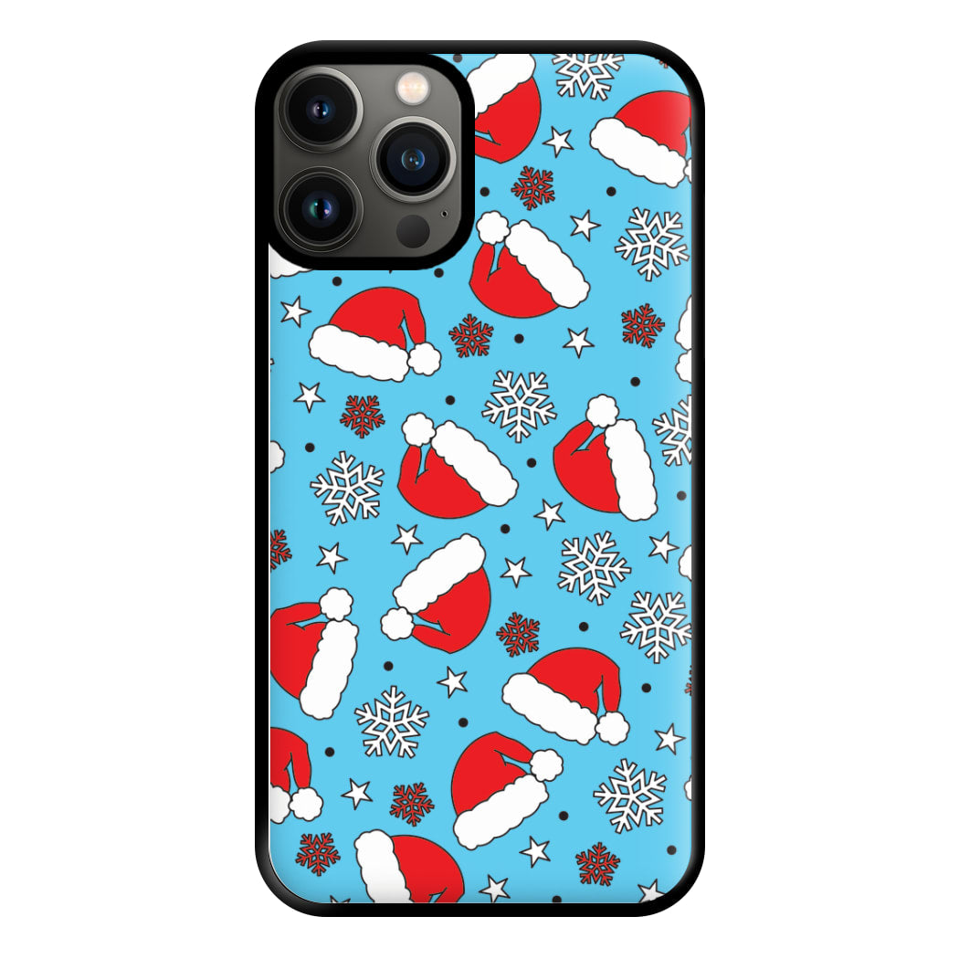 Blue Snow Pattern Phone Case for iPhone 13 Pro Max