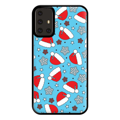 Blue Snow Pattern Phone Case for Galaxy A71