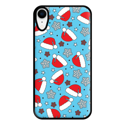 Blue Snow Pattern Phone Case for iPhone XR