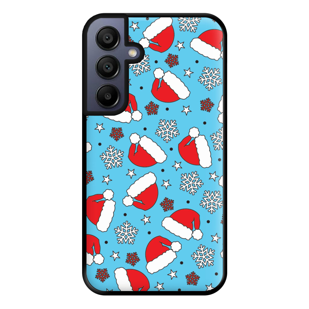 Blue Snow Pattern Phone Case for Galaxy A15