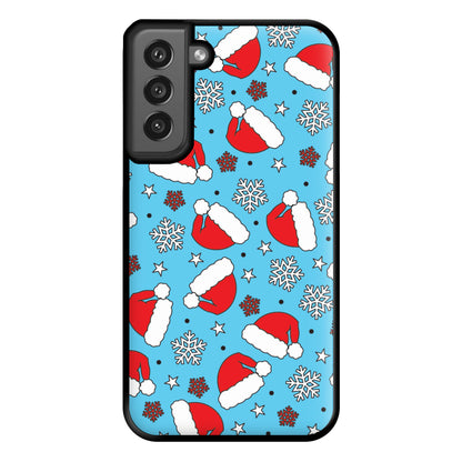 Blue Snow Pattern Phone Case for Galaxy S21FE