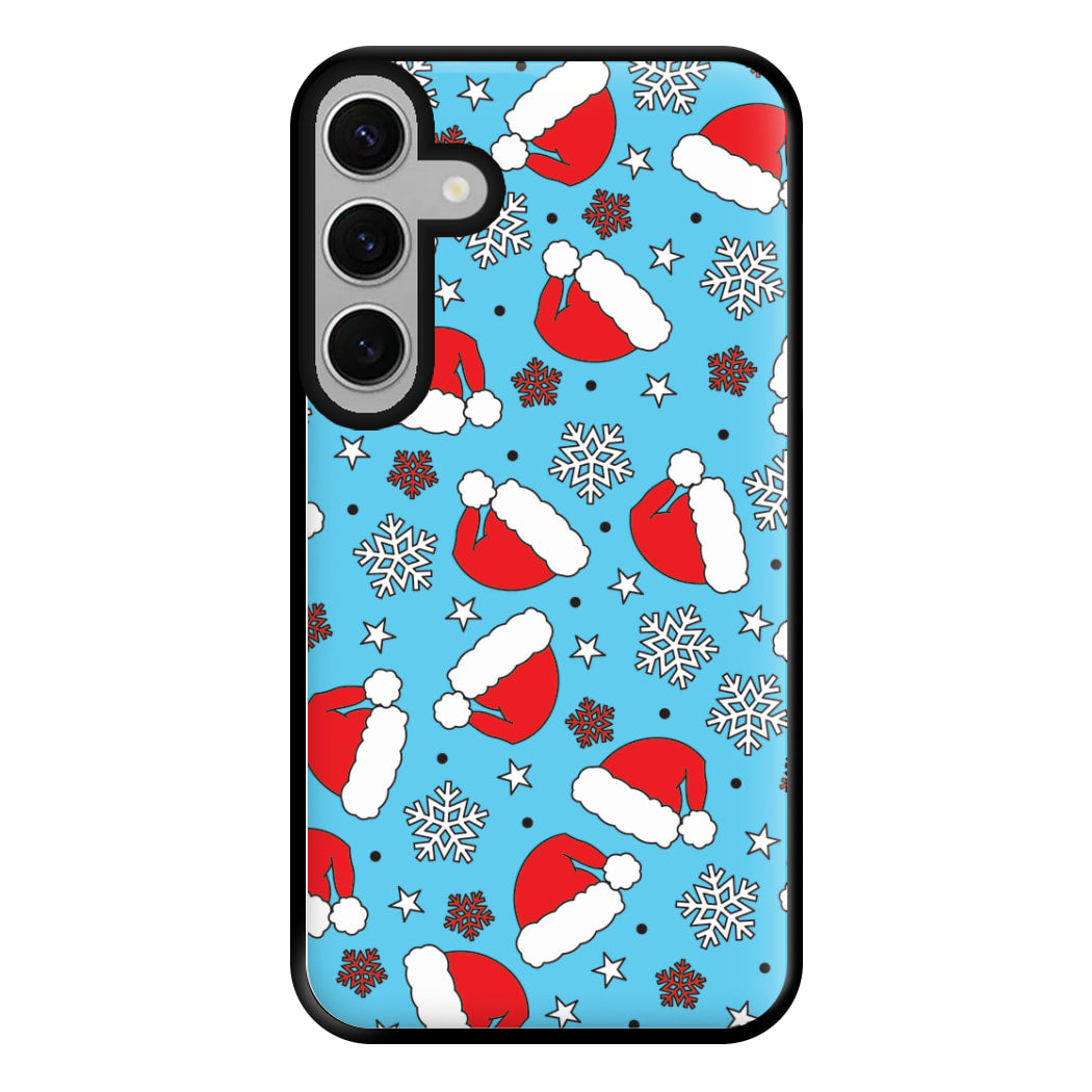 Blue Snow Pattern Phone Case for Galaxy S24FE