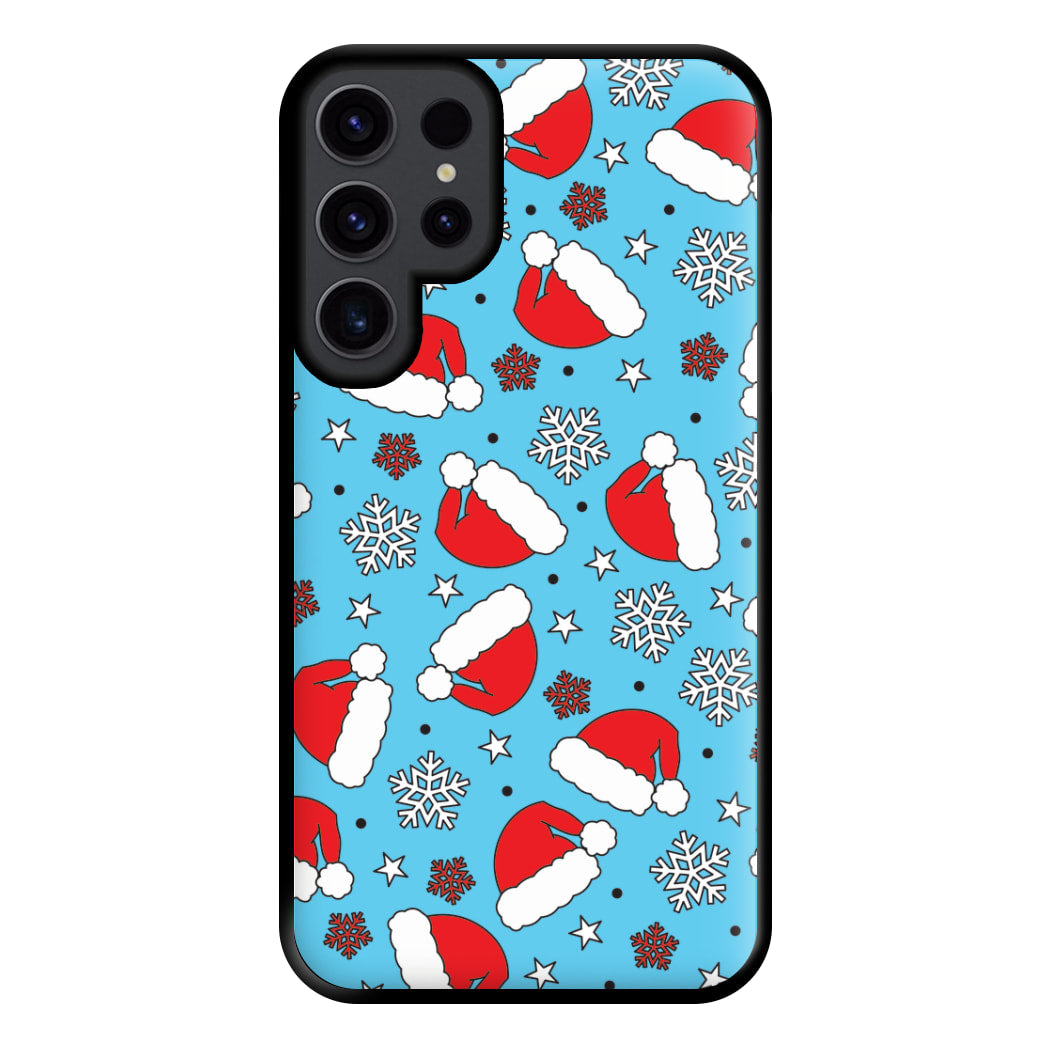 Blue Snow Pattern Phone Case for Galaxy S23 Ultra