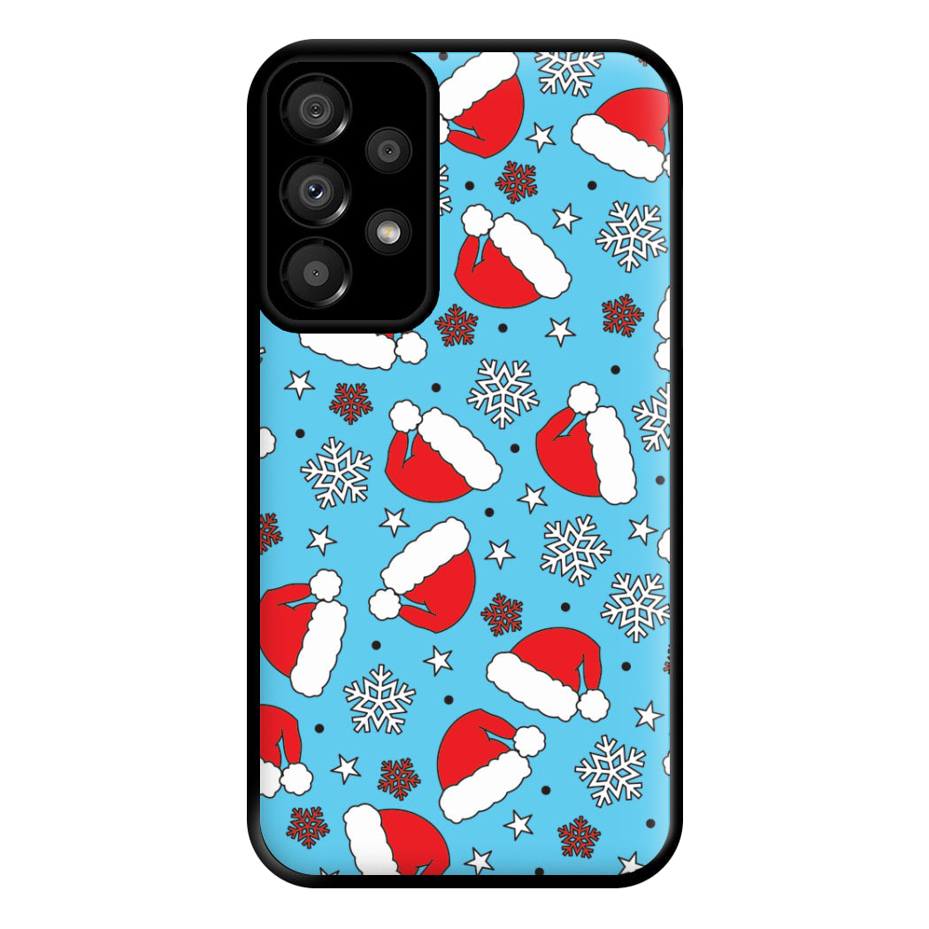 Blue Snow Pattern Phone Case for Galaxy A33