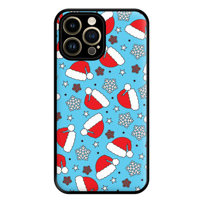 Blue Snow Pattern Phone Case for iPhone 14 Pro Max