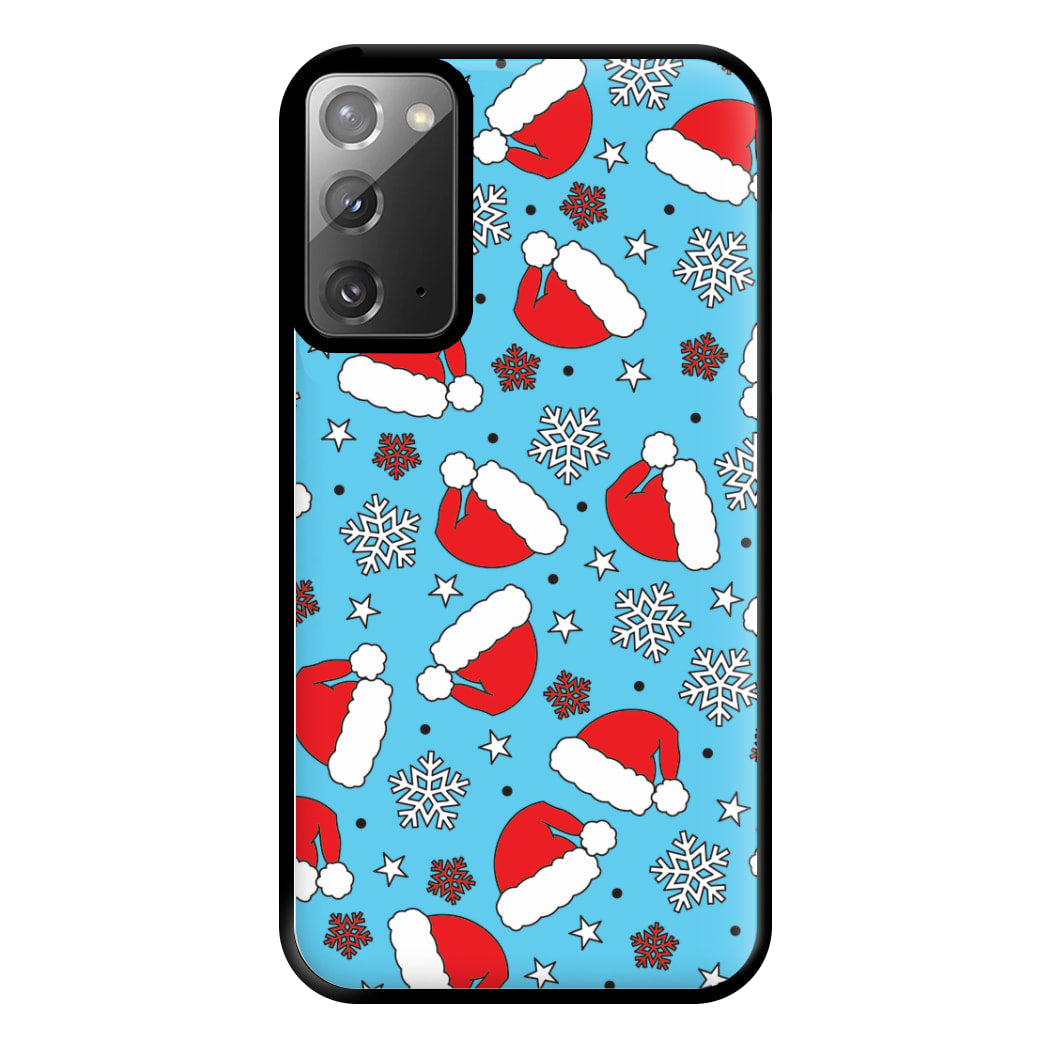 Blue Snow Pattern Phone Case for Galaxy Note 20 Ultra