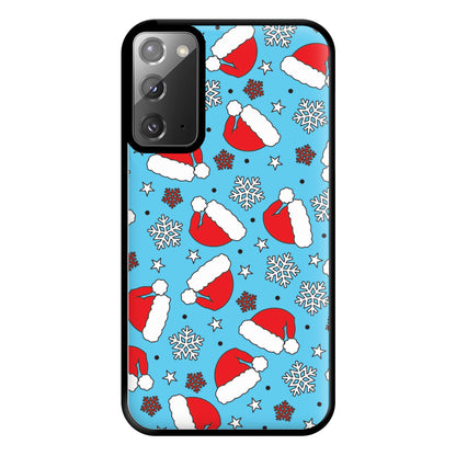 Blue Snow Pattern Phone Case for Galaxy Note 20 Ultra