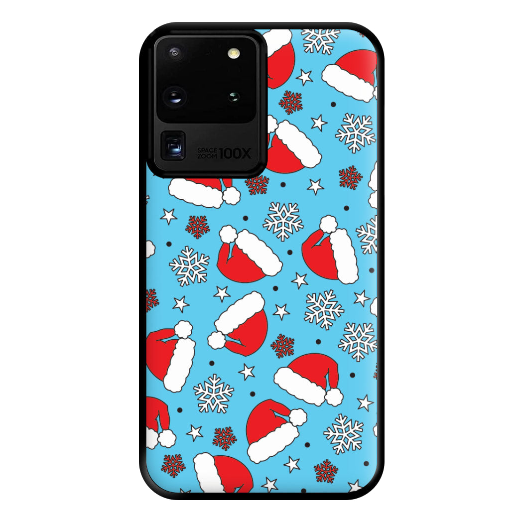 Blue Snow Pattern Phone Case for Galaxy S20 Ultra