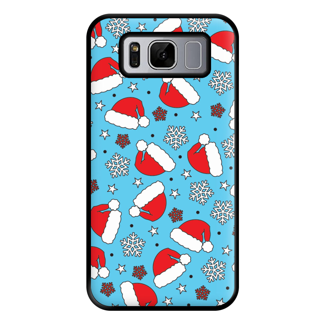 Blue Snow Pattern Phone Case for Galaxy S8 Plus