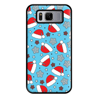 Blue Snow Pattern Phone Case for Galaxy S8 Plus