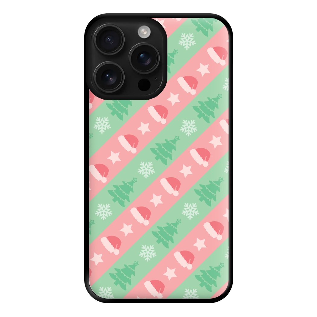 Hats And Trees Pattern Phone Case for iPhone 16 Pro Max