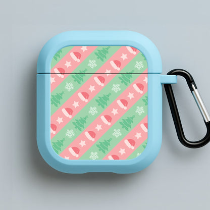 Hats And Trees Pattern Blue AirPods Case