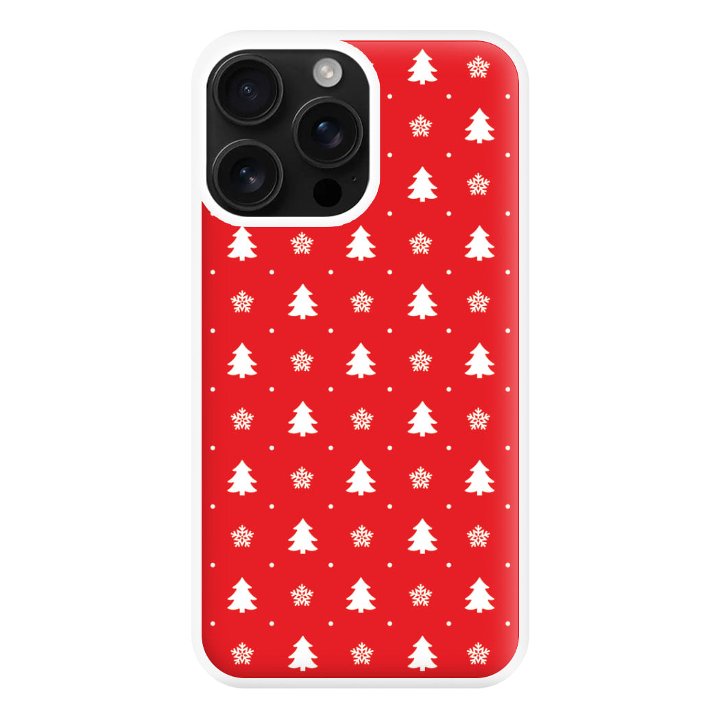 Red Tree Pattern Phone Case