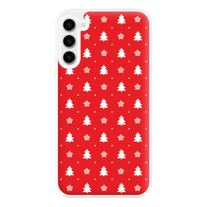 Red Tree Pattern Phone Case for Galaxy S23FE